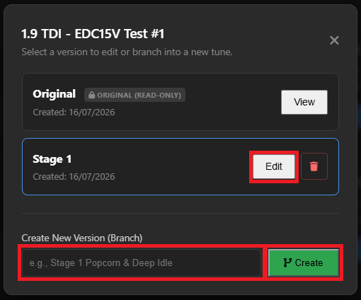 Create Version